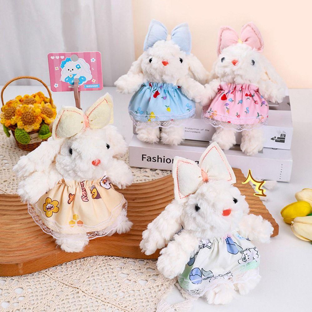 Bowknot Drooping Ear Rabbit Pendant Rabbit Doll Bag Hanging Pendant Plush Rabbit Keychain  Kids Toy