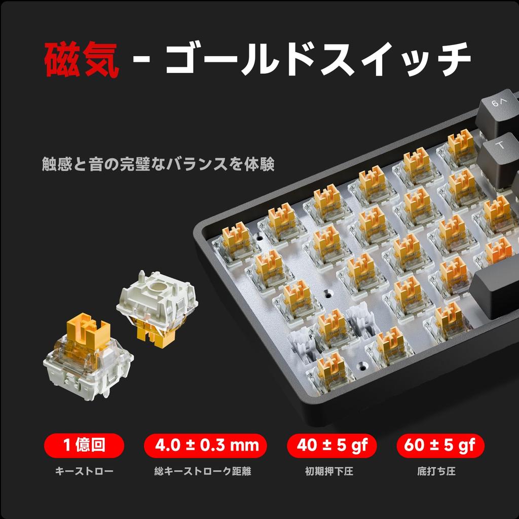DIERYA DK68C Rapid Trigger Mechanical Gaming Magnetic Switch RGB Wired 68 Fully English Layout Keyboard, Keyboard, Backlight, Type-C, Compact, Keys,