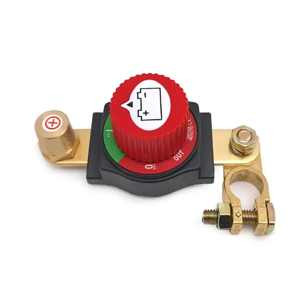 Heavy-Duty Battery Rotary Knob Power Cut-Off for Automobile Truck Yacht High-Current Battery Disconnect Accessories T7P3