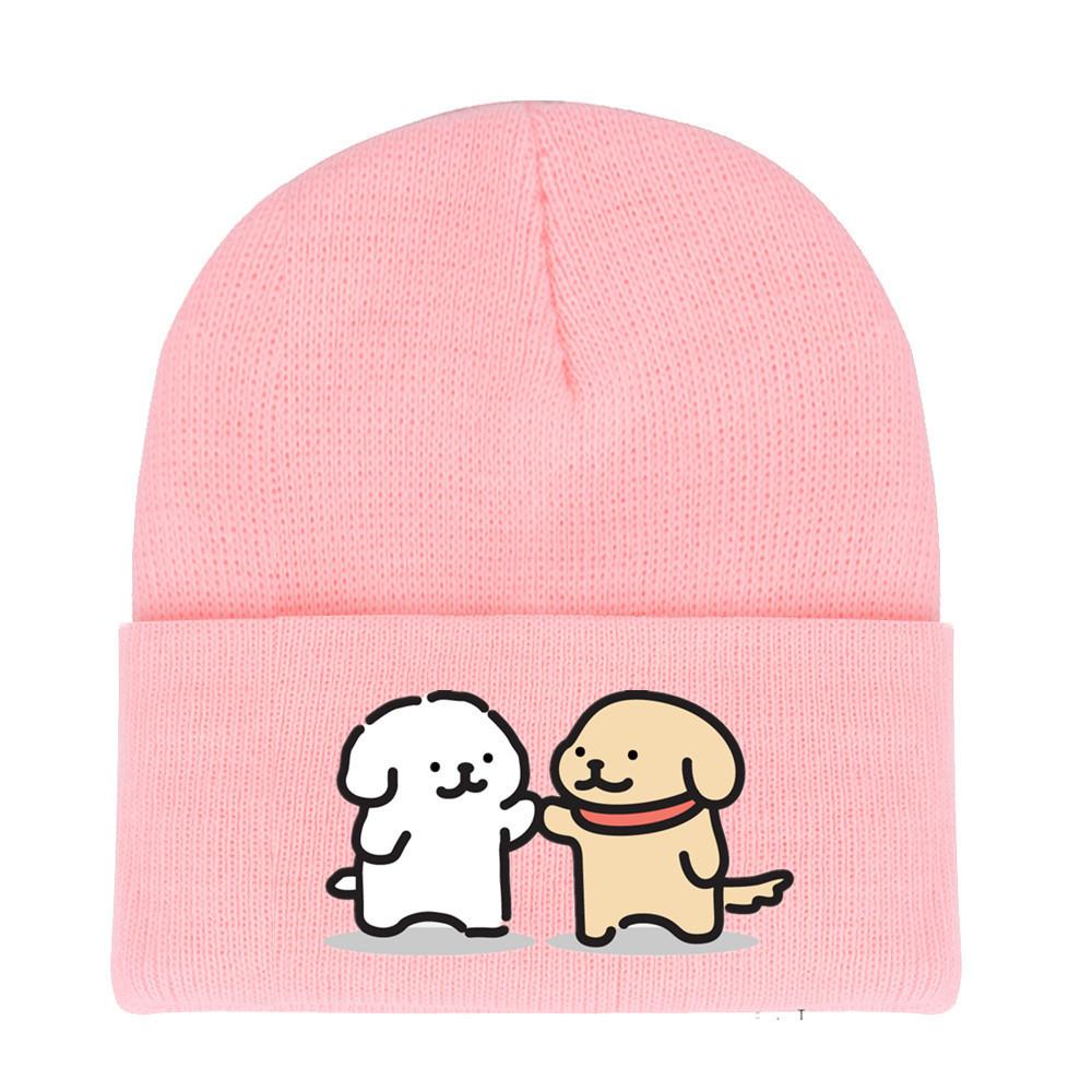 Winter Maltese Knit Hat With Printed Design For Men Women Casual Weather Cold