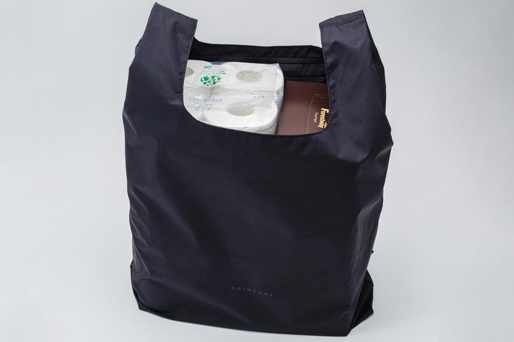 Packable Shopper Black [An Insane] (Eco Bag) AN-P02-BK