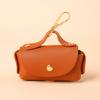 Leather Pet Waste Bag Dispenser Multi-Color with Keychain Dog Waste Bag Multifunctional Lightweight Pet Poop Bag For Outdoor Use