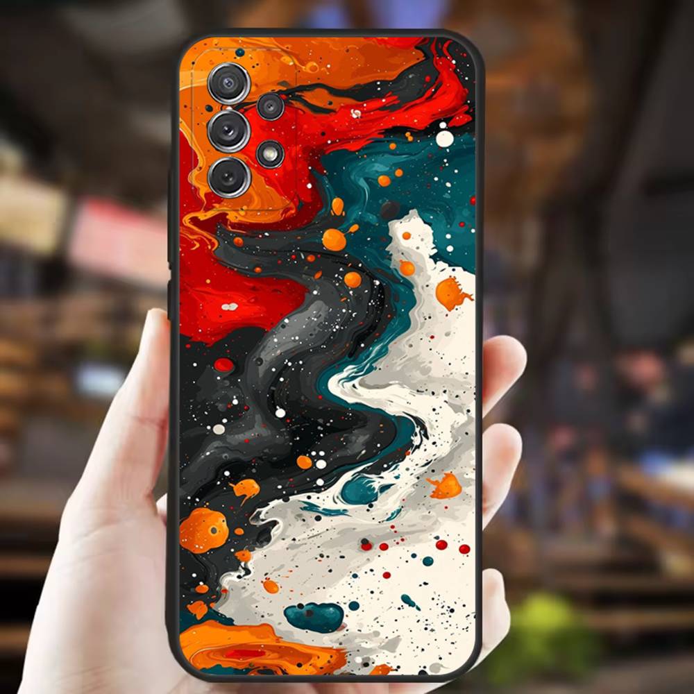 Coque de téléphone Cool Colorée Graffiti Cool Pour Samsung S 9,10,21,30,22,23,24,25,Ultra,Plus,Lite,FE,4,5G Coque Souple Noire
