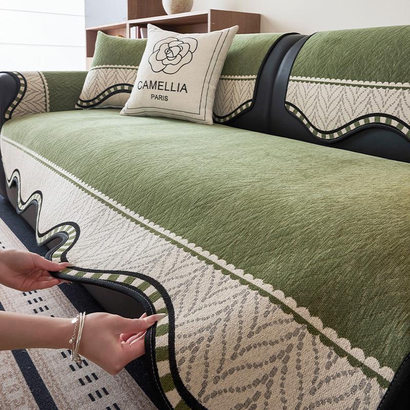 New Chenille Sofa Cover Four Seasons Universal Light Luxury Premium Sofa Cushion Fixed Anti Slip Cushion Cover Cloth Towel