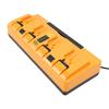 Charger Station Fit for DCB104 DCB127 DCB182 Battery 4 Ports 3A Fast Charging Battery Charger Station Yellow EU Plug