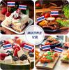 Thailand Toothpick Flags Picks, 100 Pcs Small Tiny Croatia Cupcake Toppers Stick Flags Double-sided for World Cup, National Day