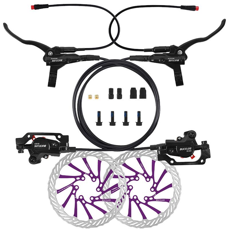 BUCKLOS E-Bike Hydraulic Disc Brake Electric Scooter Folding Bike Disc Brake 2Pin Power Off Electric Bicycle Hydraulic Brakes
