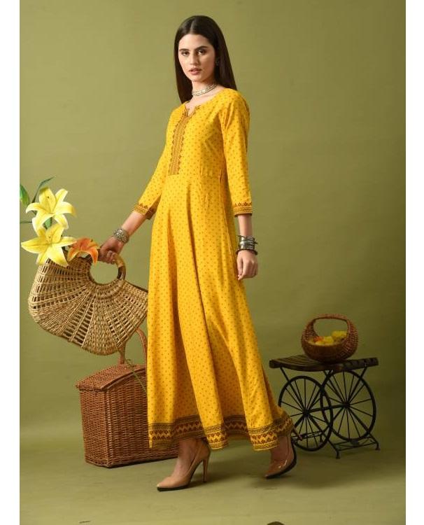 Robe longue de soirée Kurta de créateur indien pour femmes, haut tunique Bollywood, robe Kurti