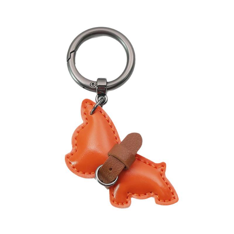 Handmade French Bulldog Pendant: Cute, High-Grade Keychain Accessory for Couples