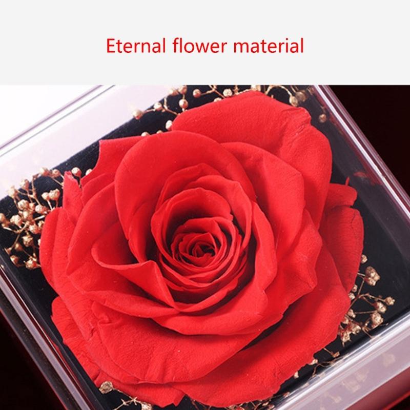 Lifting Rose Gift Box Necklace Rings Storage Box For Women Girlfriend Birthday Christmas Valentine Gifts 2024