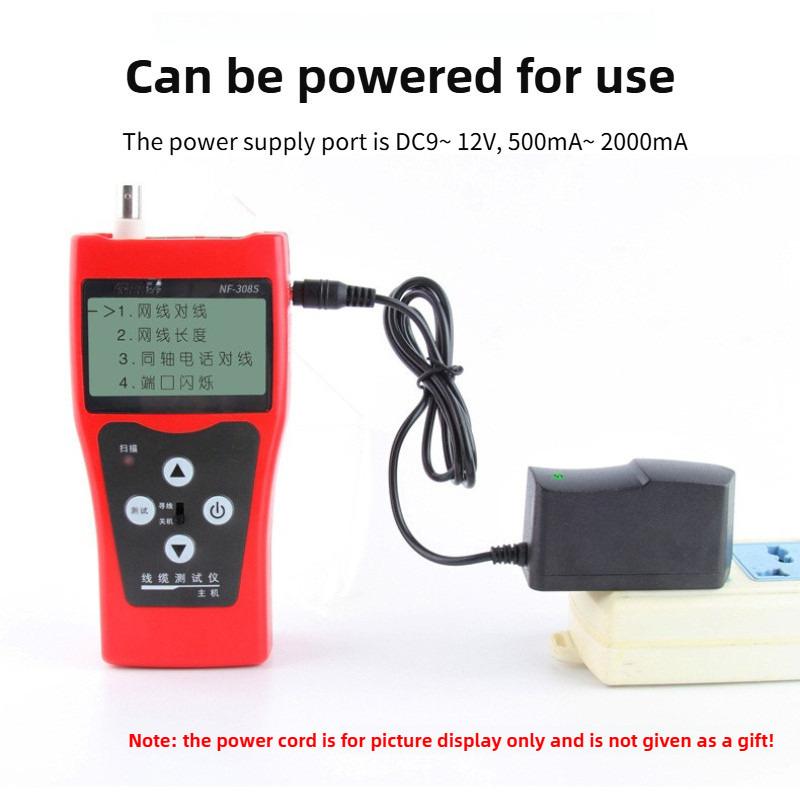 NF-308S LCD Cable Tester Portable Network Wire Finder Set Handheld Network Cable Patrol Instrument