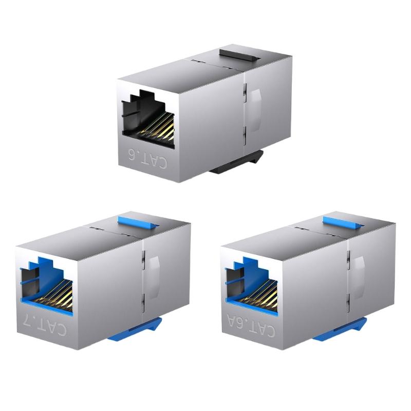 RJ45 Ethernet Coupler 10Gbps High Speed Transmission LAN Cable Extender Electromagnetic interference Shielded For Wall Plate And Patches Panel