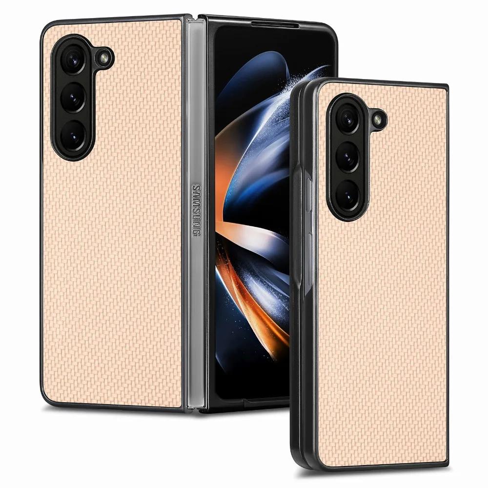 Luxuriöses Flip-Case, ultradünn, langlebig, harte PC-Schale, PU-Leder, für Samsung Galaxy Z Fold 6 5 4 3 2 Fold 6 Fold 5 Fold 4 Fold 3 Fold 2 5G