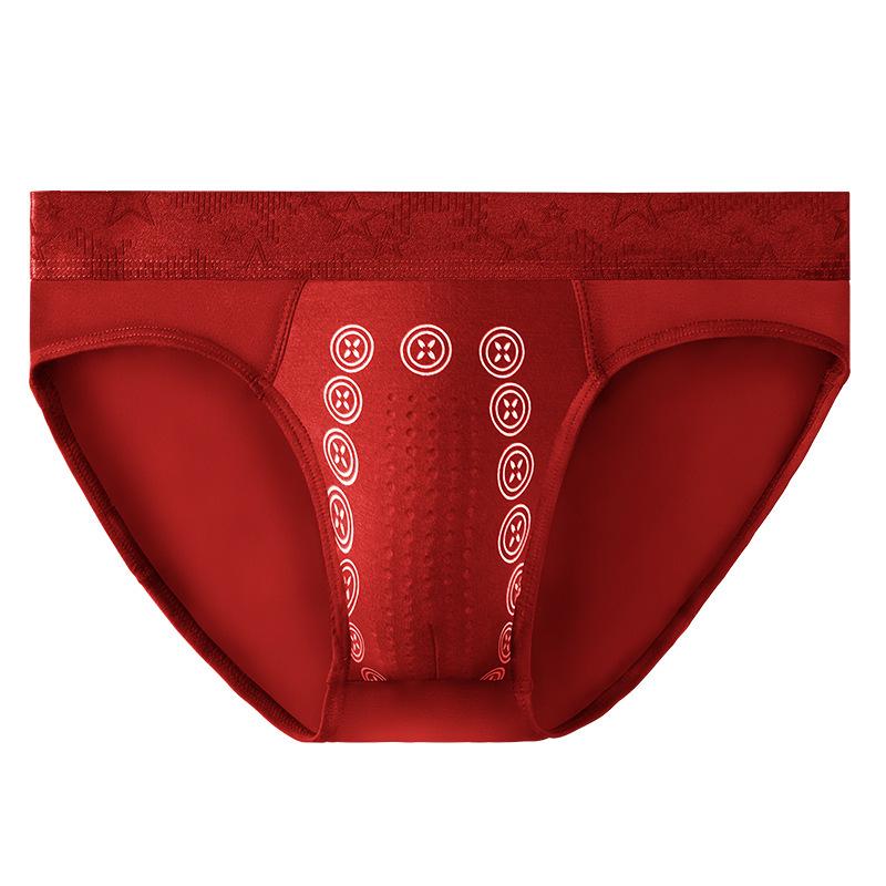 Men's Summer Breathable Boxer Briefs with Negative Ions, Comfortable and Mid-Rise.