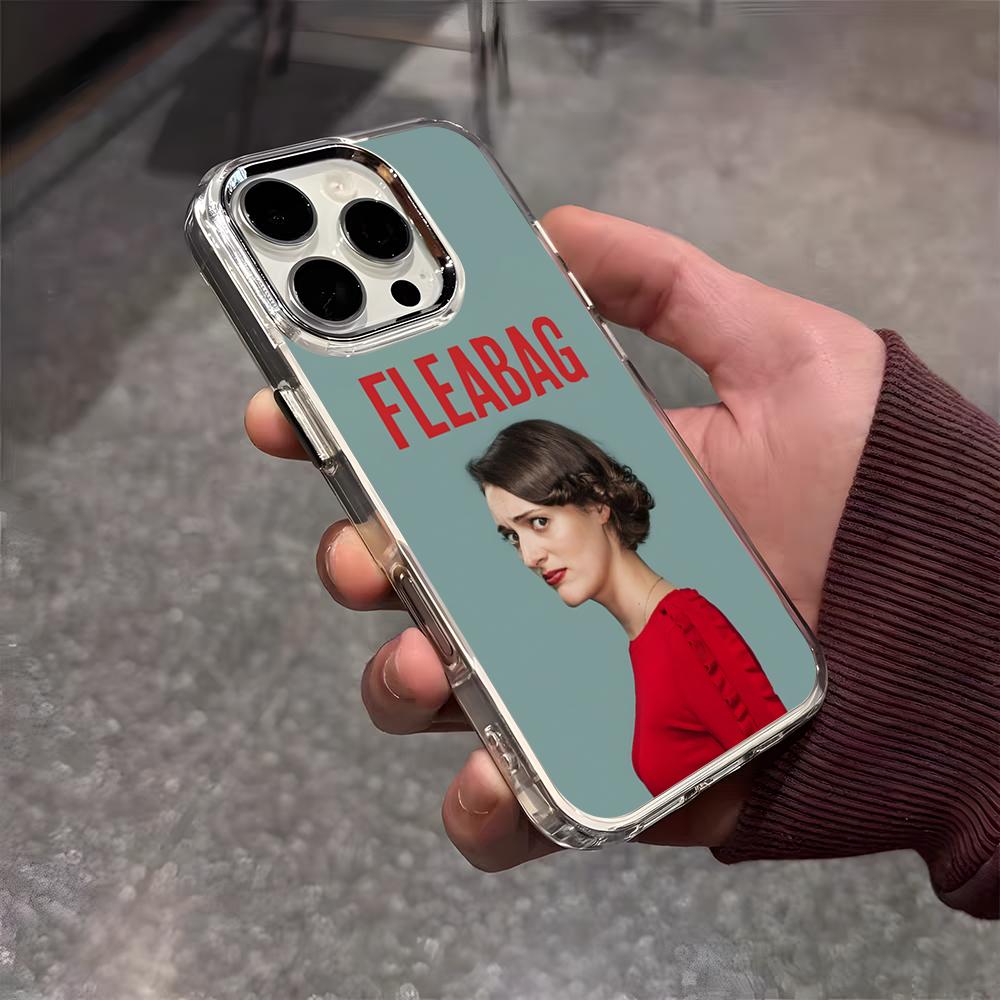 Funda para Teléfono TV F-Fleabag Para IPhone 17 Air 16 E 15 14 13 12 11 Plus Pro Max Transparente Galvanizado Funda Blanda
