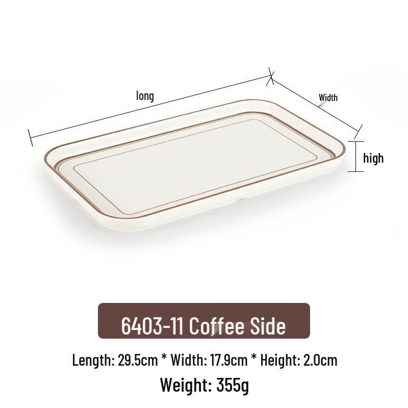 Melamine Rectangular Imitation Porcelain Plate for Hot Pot, BBQ, and Sushi Restaurants