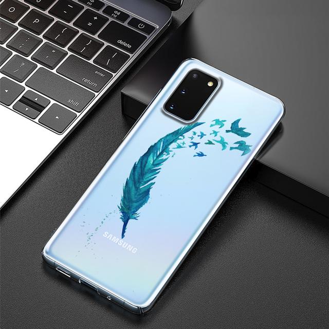 Colorful Feathers Case For Samsung Galaxy A53 A52 A52s A33 A32 A22 A13 5g A12 A03 A12 A50 A51 A70 A71 A72 A42 A11 Soft Tpu Cover