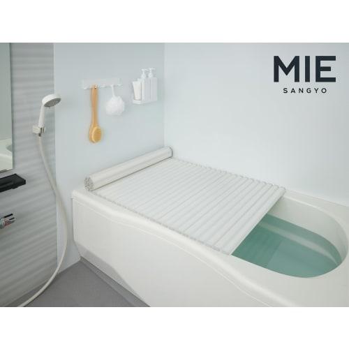 [.co.jp Exclusive] Mie Sangyo Lightweight Shutter-Style Bathtub Lid, Product Size: 75 x 154 cm, White, L15_WH, Ag+ Silver Ion Antibacterial and Antifu