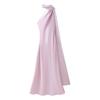 Elegant Off-Shoulder Backless Wrap Tie Neckline Maxi Dress Women 2025 Slim Fit High Waist TR Fabric
