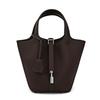 First-layer Cowhide Bucket Bag 2026 All-matching Genuine Leather Vegetable Basket Women's Large Capacity Tote Handbag