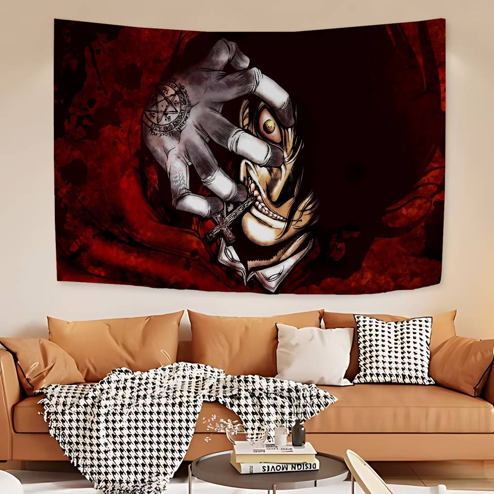 HHellsingS Anime Hanging Bohemian Tapestry Bohemian Wall Tapestries Mandala Cheap Hippie Wall Hanging