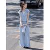 Women's Faux Two-Piece Sleeveless Top & Wide-Leg Pants Set