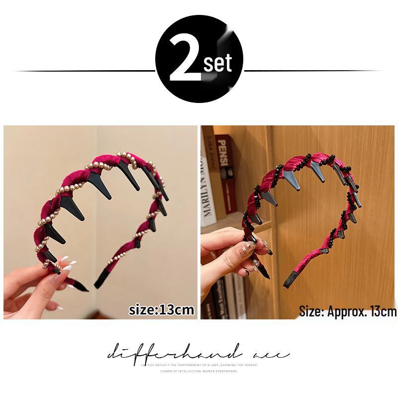 2025 Women's Luxury Pearl Skull Headband: Stylish Fashion Accessory for Face Washing