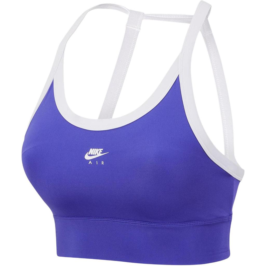 Nike Solid Medium Support One-Piece Padded Sports Bra Women underwear Gem-Blue DB4681-500
