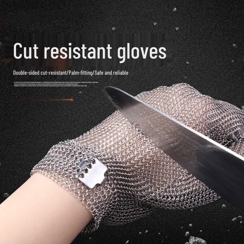 Miling Stainless Steel Anti-Cut Glove with Hook Wristband