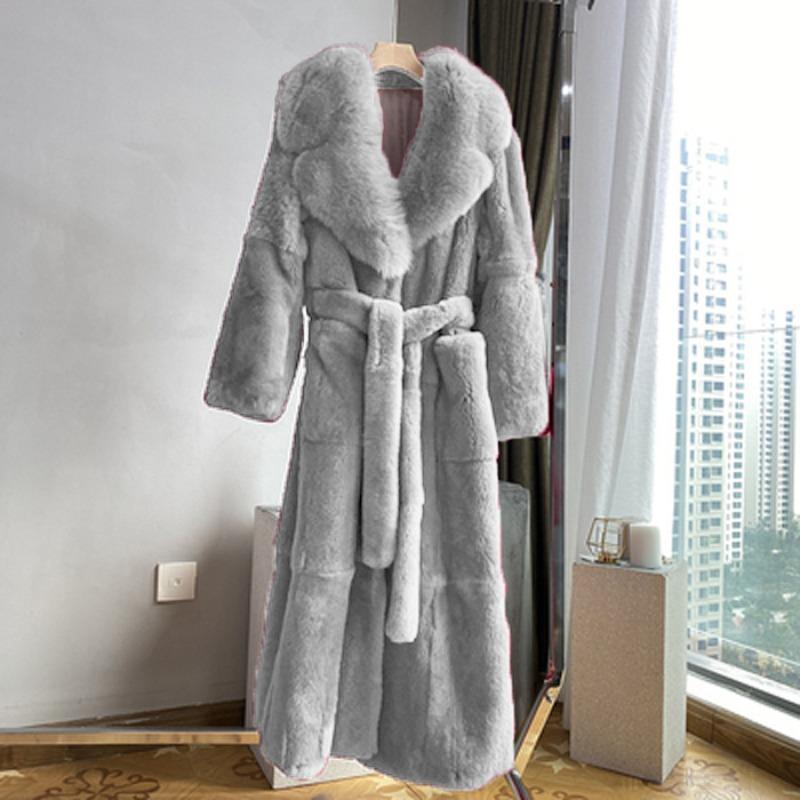 New Imitation Fur Coat Women's Medium and Long Coat Fashion Temperament Loose Large Size Belly Tide