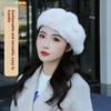 New Beret Women's Mink Hair Hat Pumpkin Foreign Style Fashion Thickened Versatile Octagonal Hat Winter Warm Hat