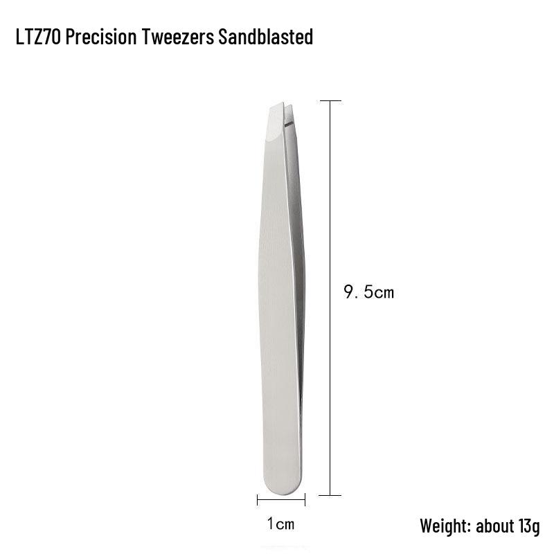 Rose Gold Slanted Stainless Steel Eyebrow Tweezers for Precise Plucking & Makeup Applications