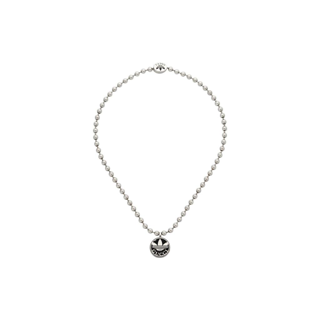 Gucci Collezione Collaborazione Adidas X Gucci Collane in Argento Sterling 925 da Donna Argento/Nero 702788-JAACA-8163