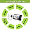 New 5 Inch Video Baby Monitor with Camera and Audio, 4X Zoom, 22Hrs Battery, 1000ft Range 2-Way  Temperature Sensor Lullaby