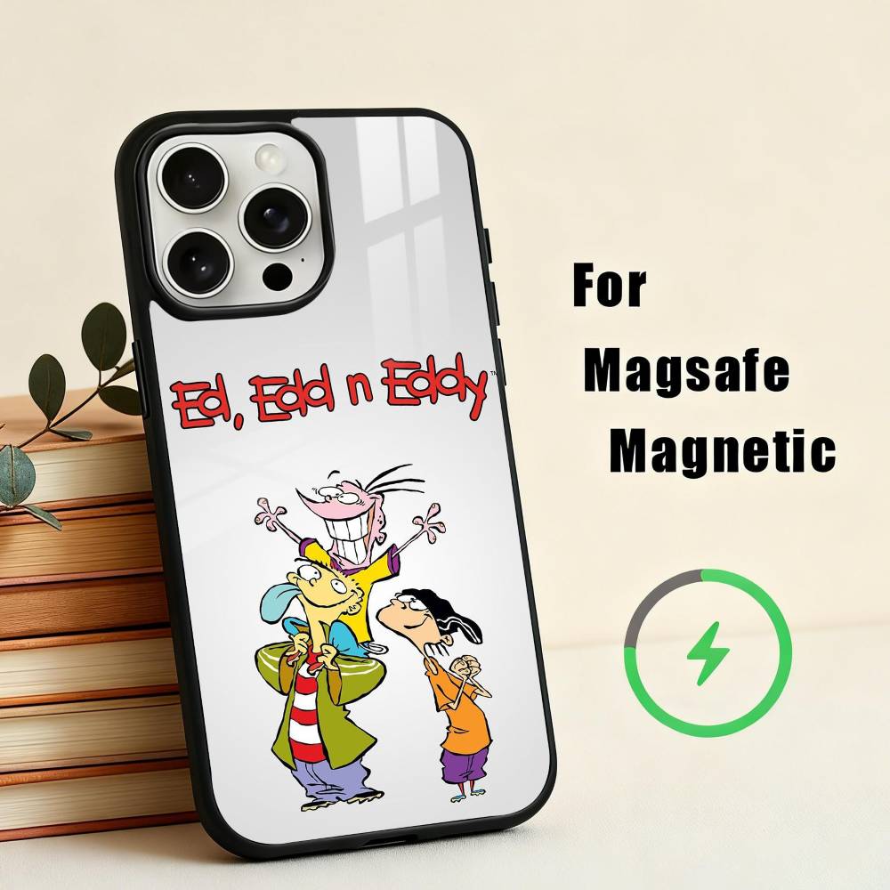 Funny C-Cartoon-N E-Ed E-Edd N Eddy Phone Case For iPhone17,16,15,14,13,12,11 Plus,For Magnetic Wireless Charge Cover