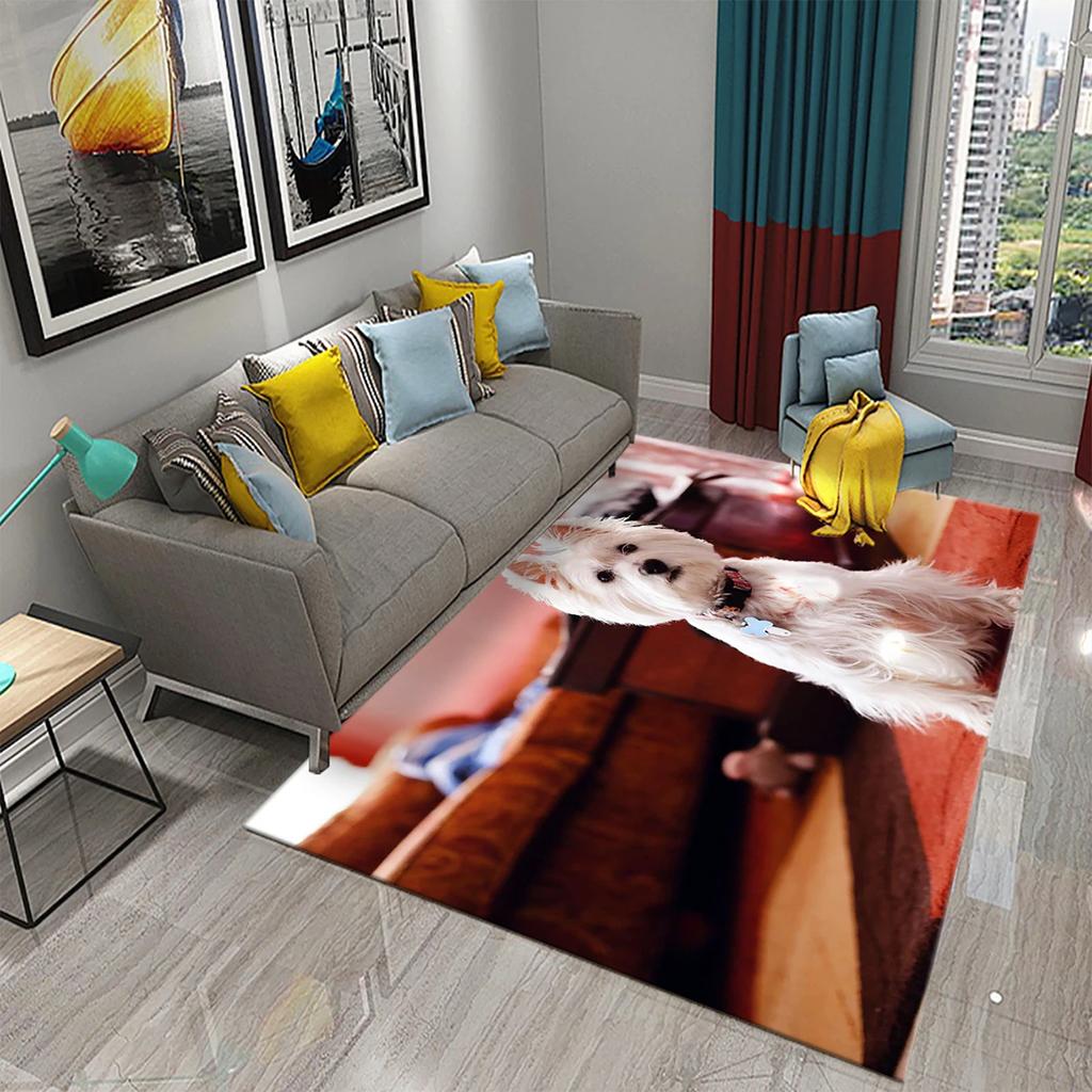 West Highland White Terrier Hund Teppich Niedlicher Welpe Tier Badezimmer Küche Schlafzimmer Anti-Rutsch Teppich Eingang Toilette Fußmatte