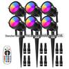 RGBW 12V Landscape Light: Colorful Plug-in Strip with Remote Control, Spotlight, and Courtyard Projector for Lawn Lighting.