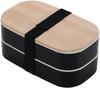 EFFORTS Fresh Lunch Bamboo Suitable for High School Lightweight L X 11cm W X Box, Microwaveable, 1-2L Capacity, Slim, Square, Easy-Care, Two-Tier,