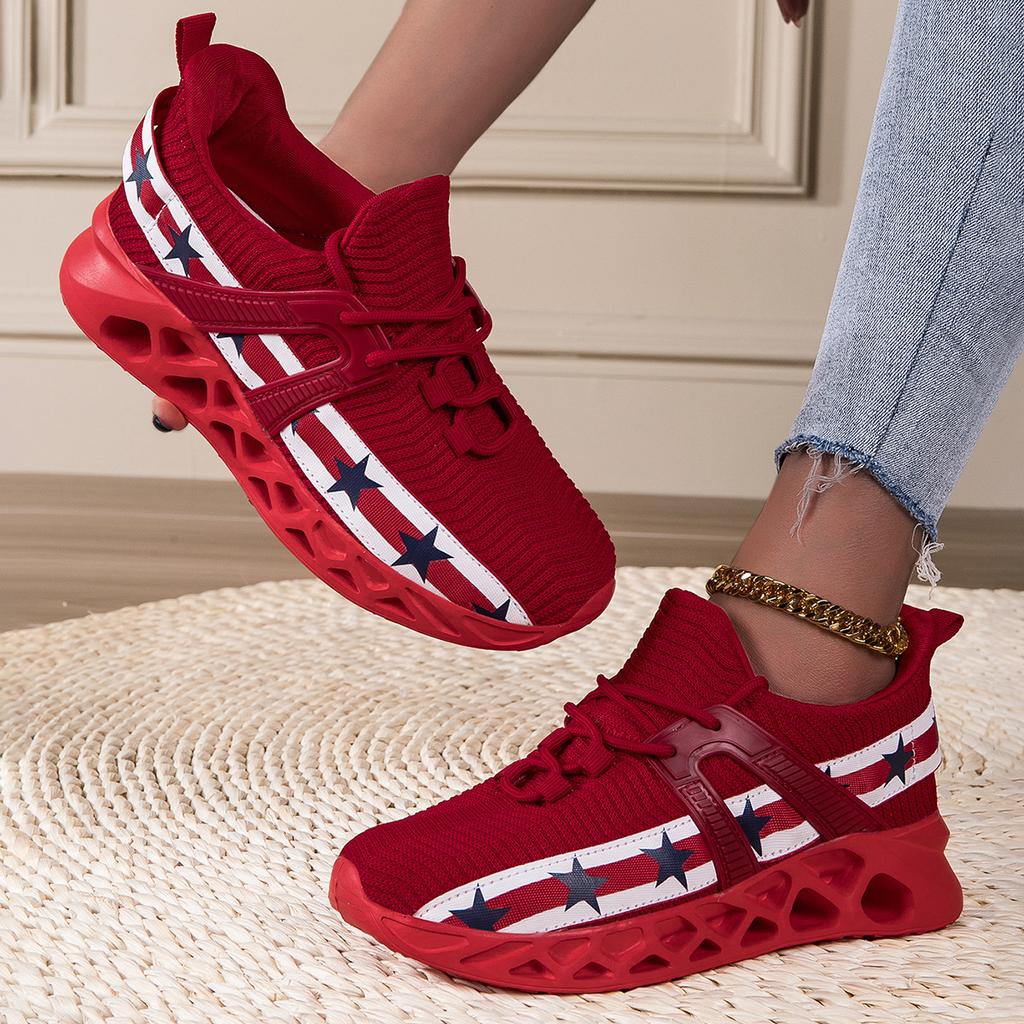 New large size blade breathable sports casual shoes non-slip shock absorption running couple mesh shoes women's shoes