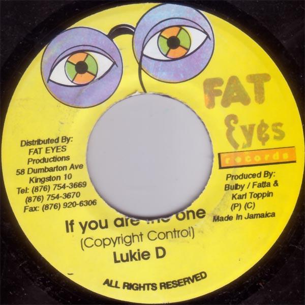 7inch Record LUKIE D - If You Are The One NONE Fat Eyes Record 2004 Jamaica Reggae, Ska & Dub Used