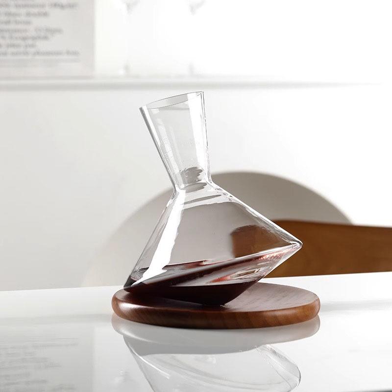Crystal Gyroscope Rotating Decanter - Creative Wobbly Tumbler Glass