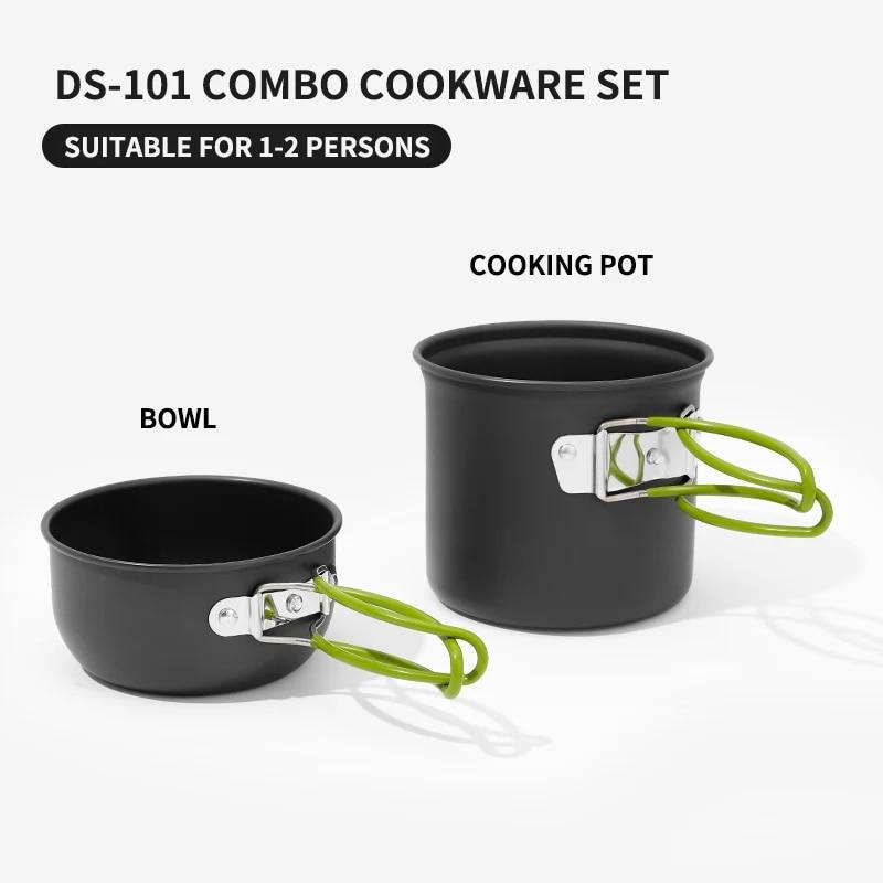 Ultralight Camping Cooking Utensils Outdoor Tableware Pot Set Hiking Picnic Travel Tourist Dishes Supplies Equipment