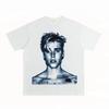 Bieber Singer Portrait Cotton Hoodiestyle Shortsleeved Tshirt