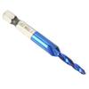 High Speed Steel Plated Blue 6.35mm Hex Shank Tap Drill Bit HSS Compound Tap (M3)
