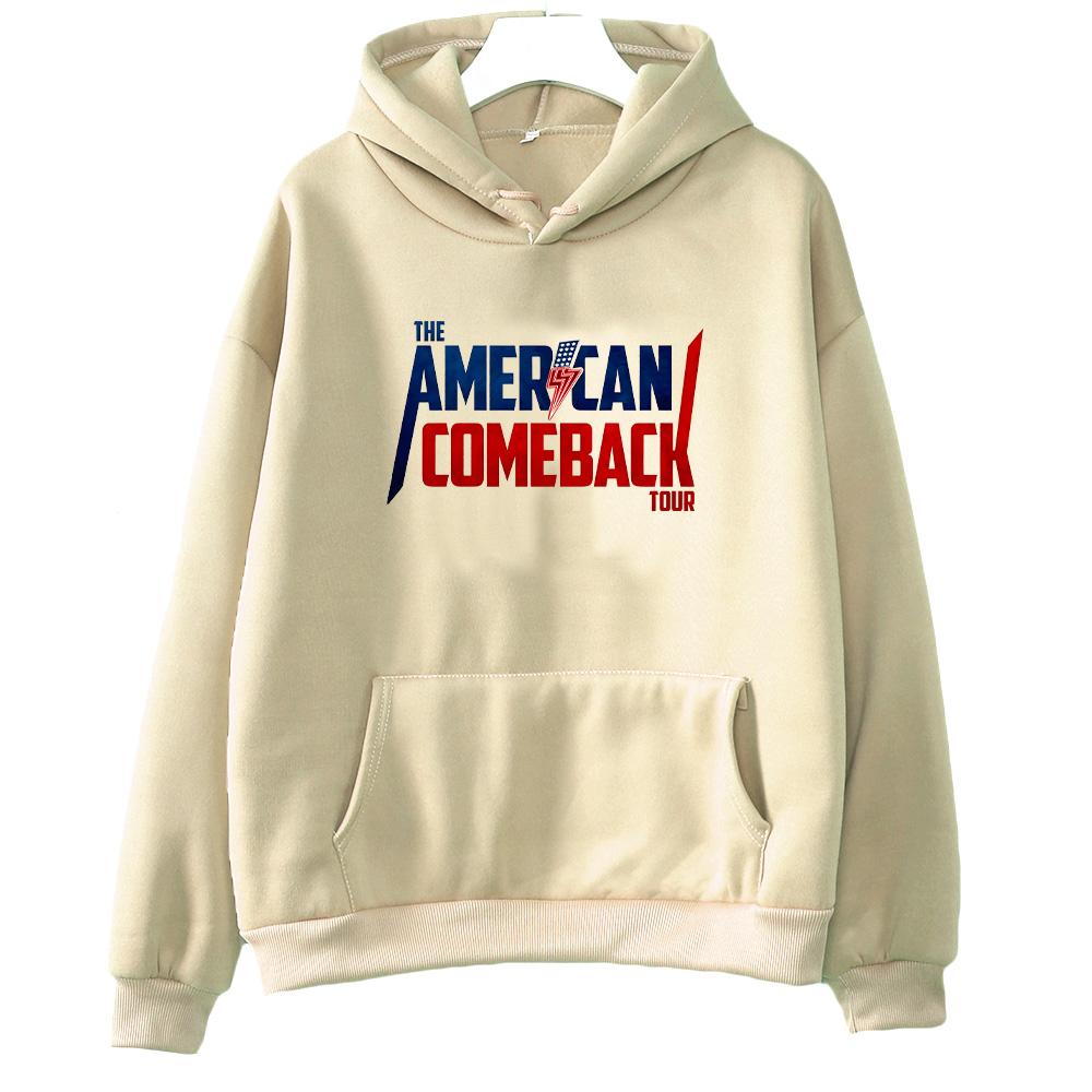 America Comeback Tour Grafisk Hoodie Charlie Kirk Frihet Pullovrar Amerikansk Stil Klassiska Sweatshirts Dam Herr Y2K Långärmad