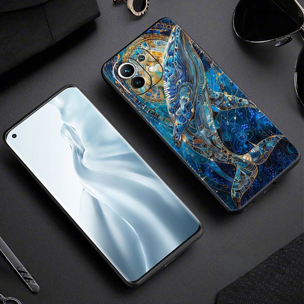 Blue Ocean Fish Phone Case Cover for Xiaomi Mi 17 15 14 13 12 11 Ultra 15T 14T 13T 12T 11T Pro Lite 5G Soft TPU Shell Fundas Bag