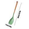 Spoon Spatula Dishwasher Safe Spoon Wooden Handle Kitchen Spatula For Kitchen Baking Mixing Scraping Serving Frying