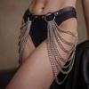 Leather Lingerie Chest Harness Women Thigh Garter Belt Bondage Harness Sexy Underwear Bdsm Erotic Fetish Rave Clothing Goth Belt