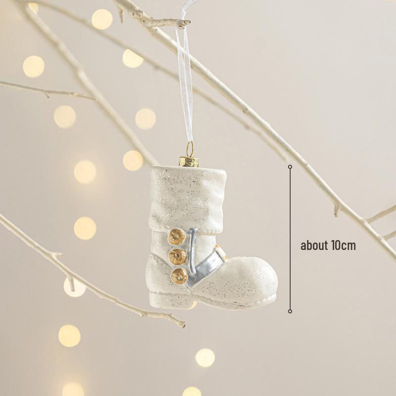 Kreativní vánoční stromek a stolní ozdoby: Závěsy na boty a rekvizity pro rozvržení scény