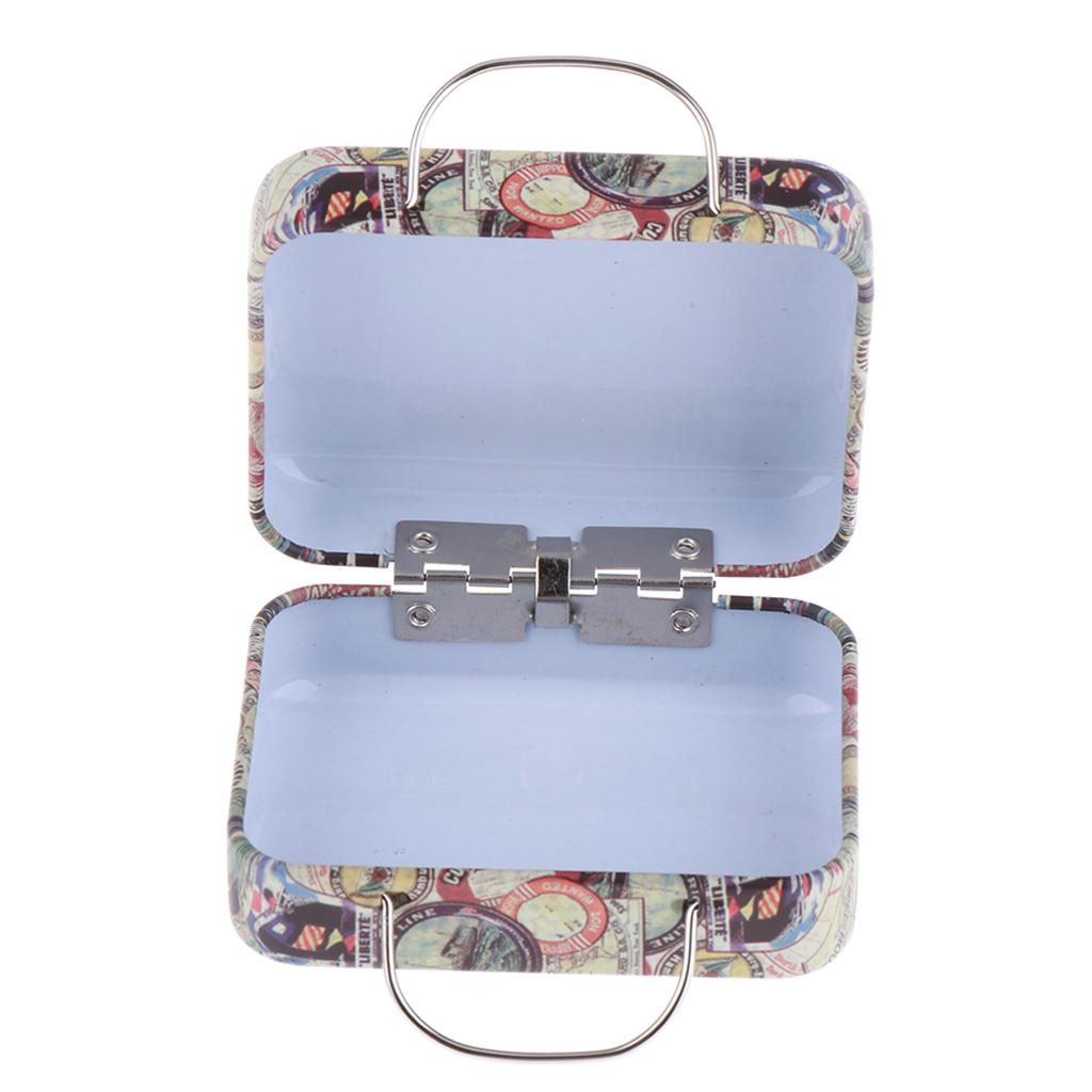 1/6 Scale Furniture Miniature Iron Suitcase Scene Layout DIY A